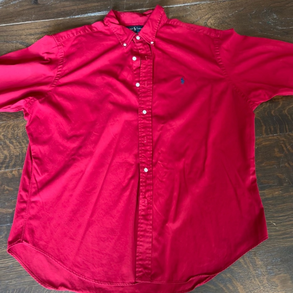 Classic Polo Ralph Lauren Red Casual Button Down Shirt